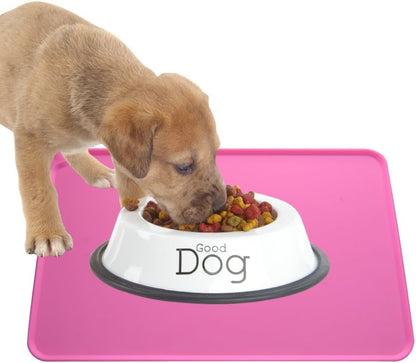 Dog Food Mat, Silicone Dog Cat Bowl Mat, Non Slip Pet Feeding Mat Waterproof Dog Placemat for Small Animals